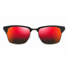 Maui Jim Kawika Sunglasses Black Frame Polarized Red Lens