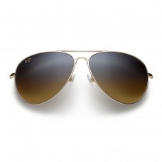 Maui Jim Mavericks Sunglasses Gold Frame Polarized Brown Lens