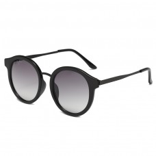 Maui Jim Round Sunglasses Black Frame Grey Lens