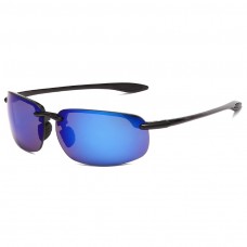 Maui Jim Sandy Beach Polarized Sunglasses Black Frame Blue Lens