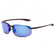 Maui Jim Sandy Beach Polarized Sunglasses Tan Frame Blue Lens
