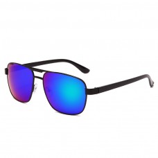 Maui Jim The Bird Polarized Rectangular Sunglasses Black Frame Blue Lens