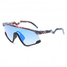 Oakley BXTR Sunglasses OO9280 Broken Flower Frame Prizm Blue Lense