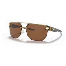 Oakley Chrystl Sunglasses Satin Gold Frame Prizm Tungsten Lens