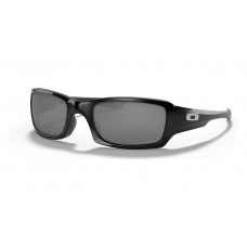 Oakley Fives Squared Sunglasses Polished Black Frame Black Iridium Polarized Lens