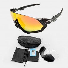 Oakley Flight Jacket Sunglasses OO9401 Black Frame Prizm Ruby Lens