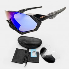 Oakley Flight Jacket Sunglasses OO9401 Black Frame Prizm Sapphire Lens