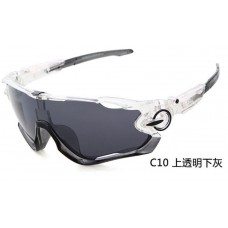 Oakley Jawbreaker Sunglasses transparent gray frame gray lens