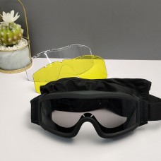 Oakley Ski Goggles Black Frame 3 Interchangeable Lenses