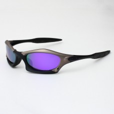 Oakley Splice Sunglasses Black Frame Polarized Purple Lense