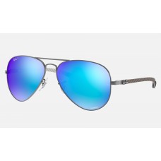 Ray Ban Chromance RB8317 Sunglasses Blue Mirror Chromance Gunmetal