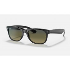 Ray Ban New Wayfarer @Collection RB2132 Sunglasses Polarized Gradient + Black Frame Blue/Green Gradient Lens