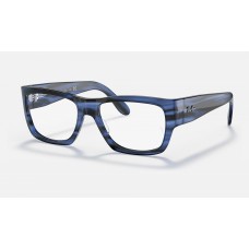 Ray Ban Nomad Optics RB5487 Sunglasses Demo Lens Striped Blue