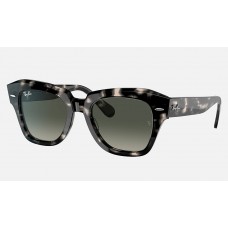Ray Ban State Street Fleck RB2186 Sunglasses Grey Havana Frame Grey Gradient Lens