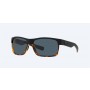 Costa Half Moon Sunglasses Black Tort Frame Gray Polarized Polycarbonate Lense
