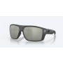 Costa Diego Sunglasses Matte Gray Frame Gray Silver Mirror Polarized Glass Lense